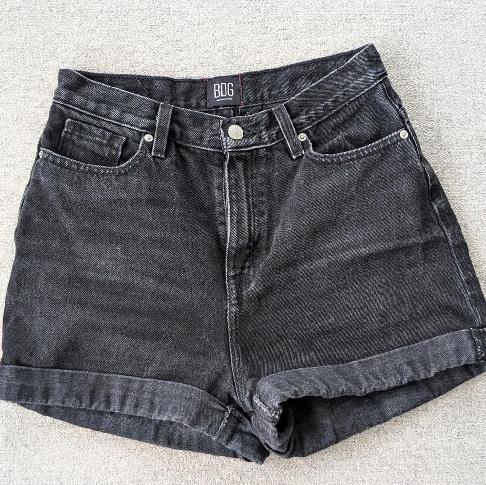 High waisted denim shorts